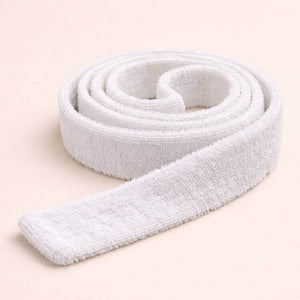 premium white bathrobe belt for spa use