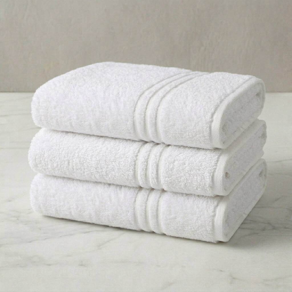 white 400 GSM classic cotton hand towels