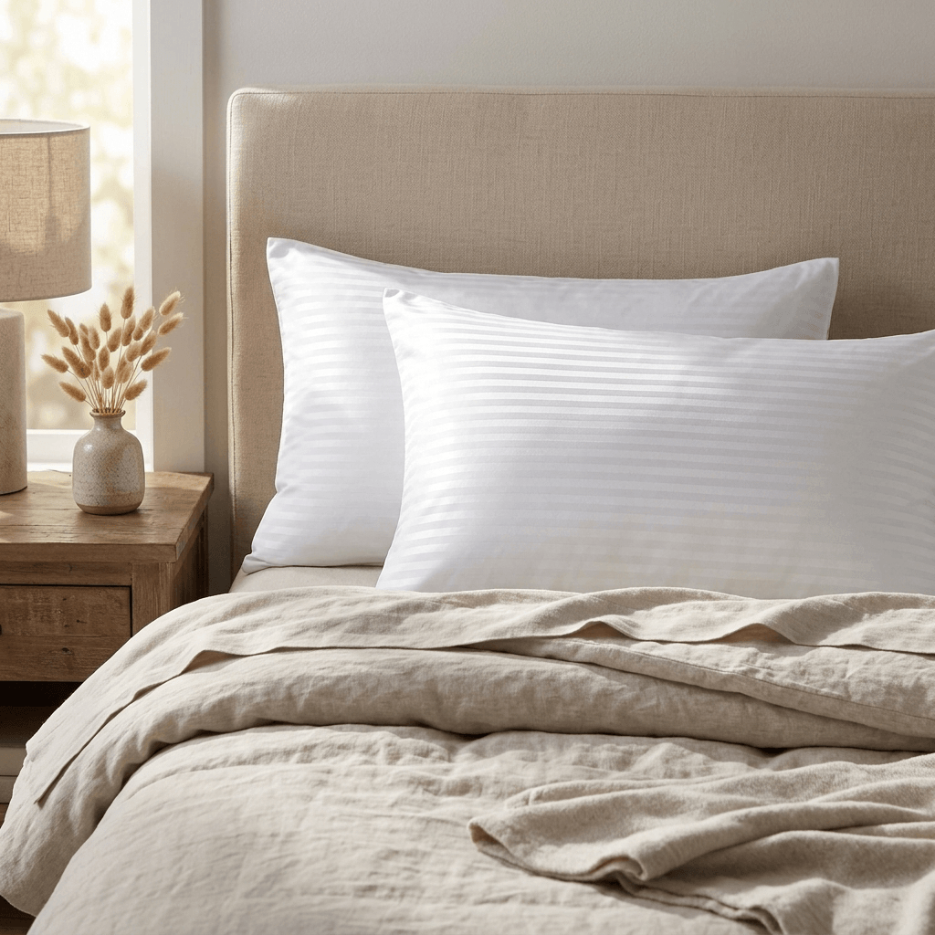 CVC cotton polyester stripe pillow cover