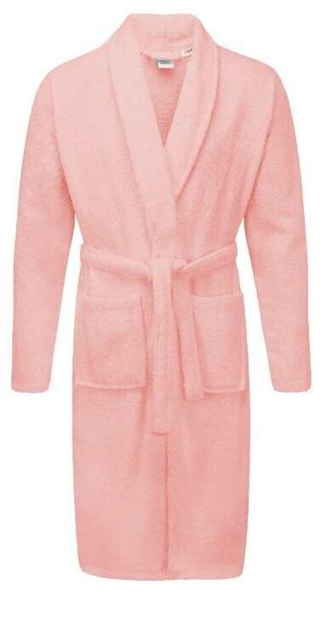 Luxusný ružový froté župan