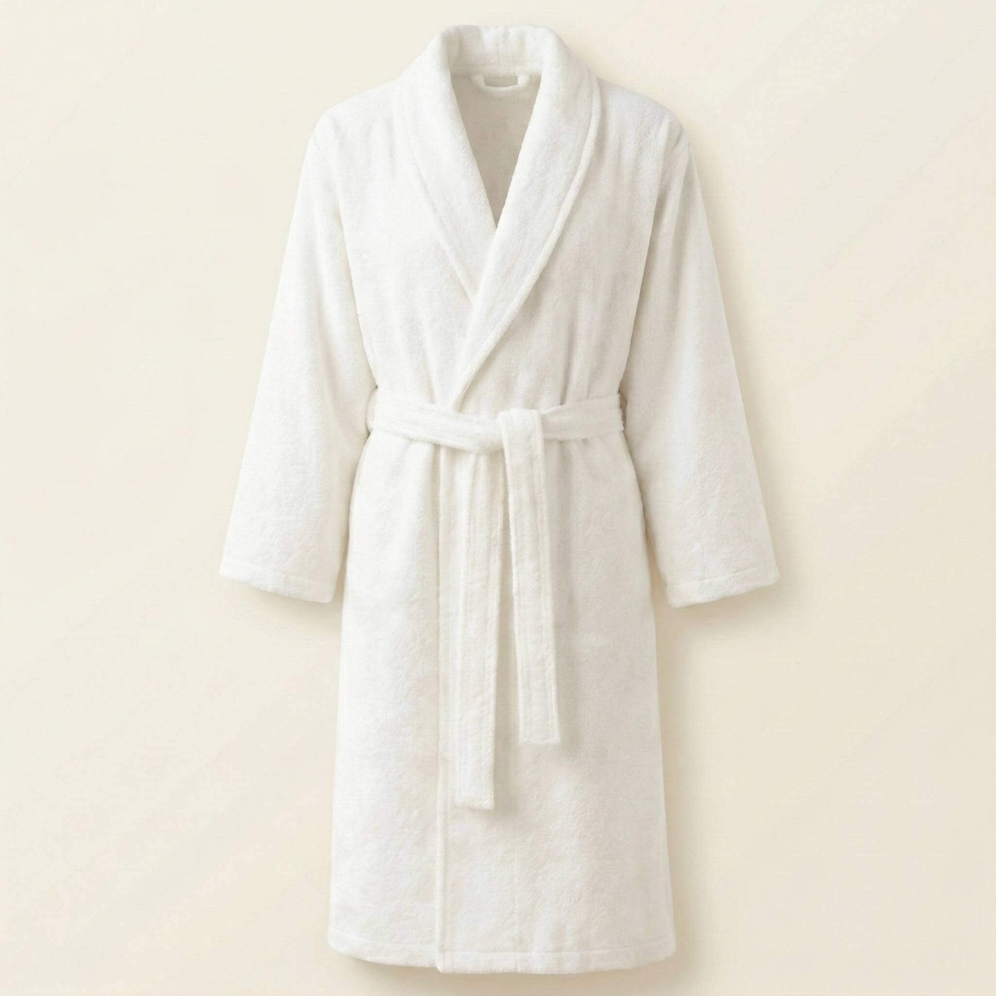 Unisex Shawl Collar Terry Bathrobe - 100% Cotton