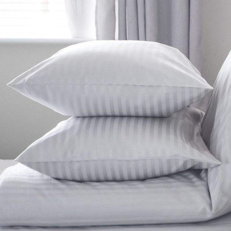 100% Cotton 1cm (10mm) Stripe Sateen Pillow Covers