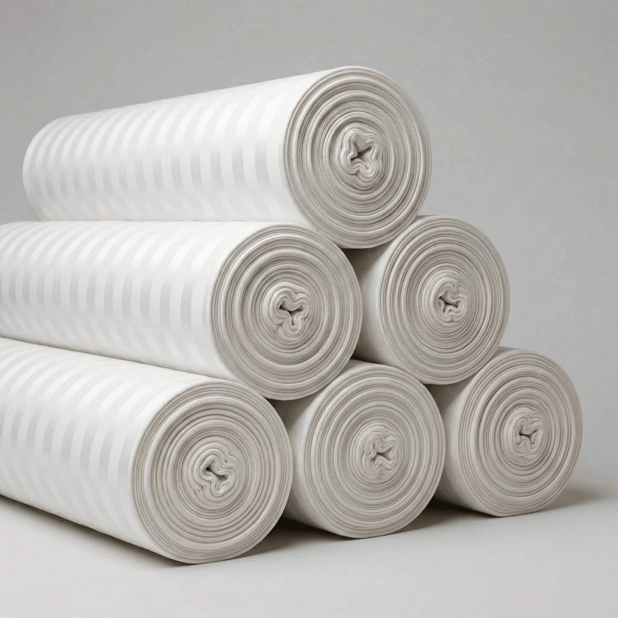 10mm stripe cotton sateen fabric TC-205 white