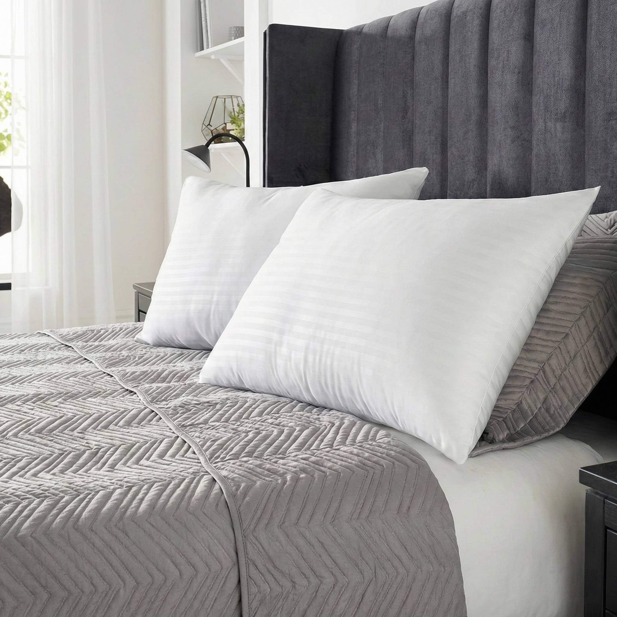 100% Cotton 2cm (20mm) Stripe Sateen Pillow Covers