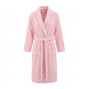 Pink robe on a white background