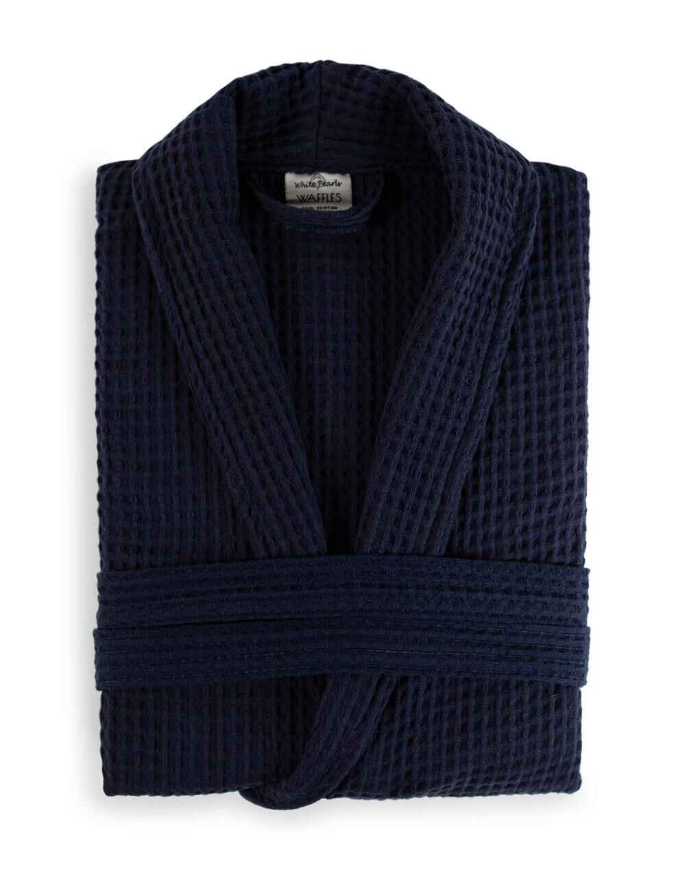 Luxury Navy Premium Cotton Waffle Bathrobe