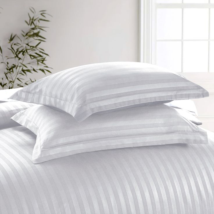 1 CM Stripe Satin Pillow Covers