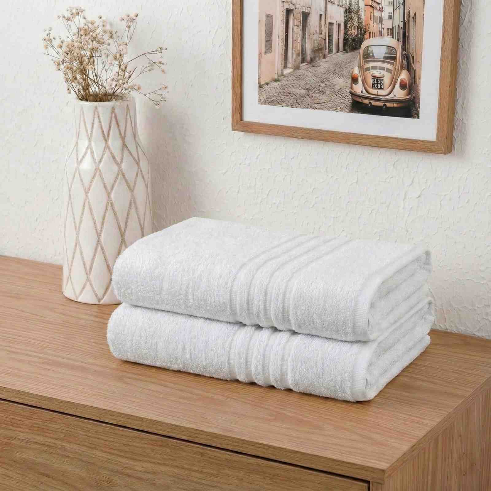 500GSM 100% Cotton Institutional Comfort Bath Towels 70x140 cm