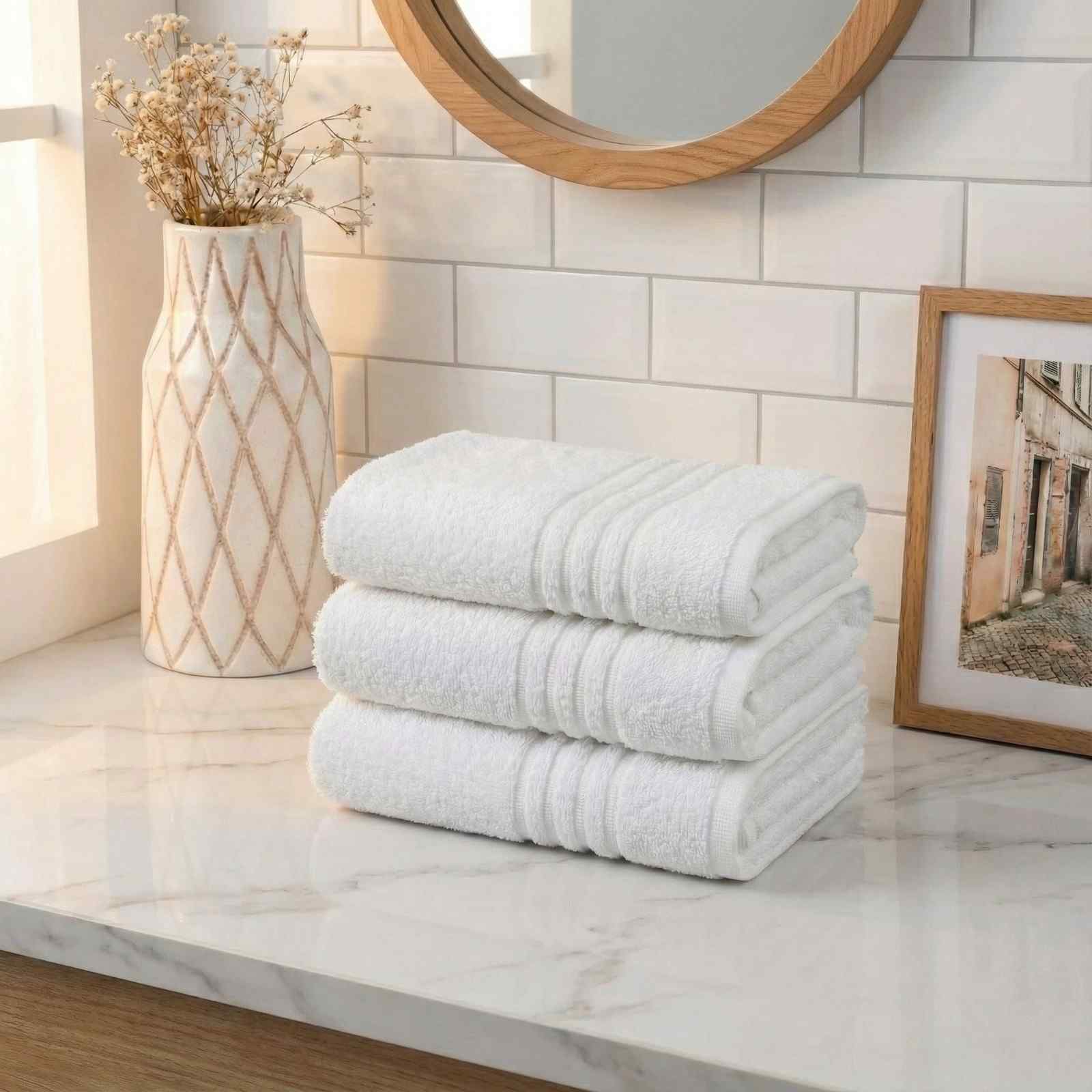 500GSM 100% Cotton Institutional Comfort Hand Towels 50x100 cm