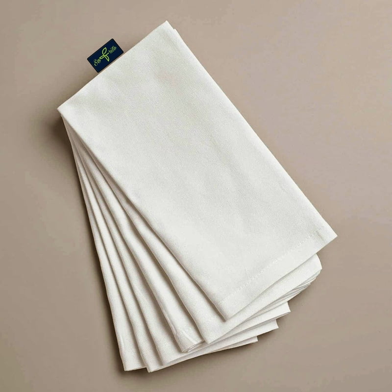 White Plain Napkins 50x50cm