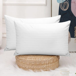 hotel quality stripe sateen pillow covers