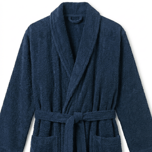 cotton terry bathrobe