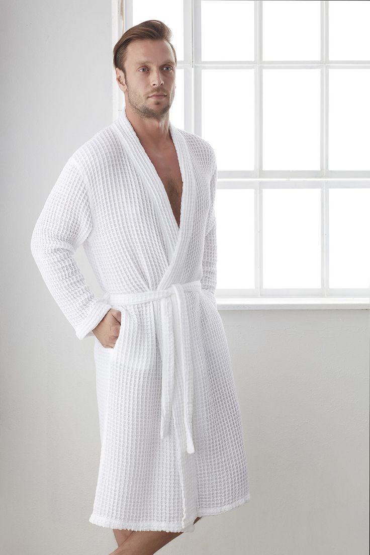 Luxury 100% Cotton Waffle Bathrobe