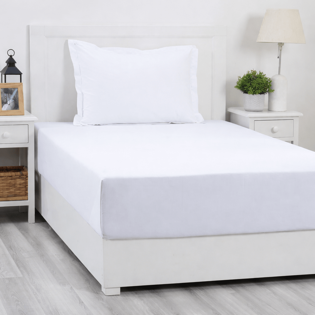 Combed Jersey Fitted Sheet White - 170GSM