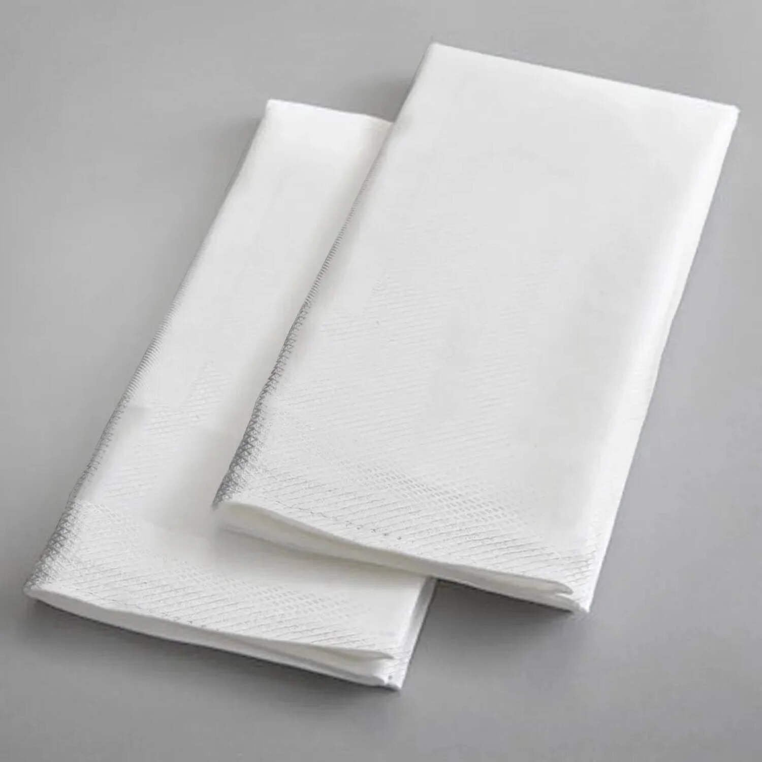White Satin Band Napkins 50x50cm