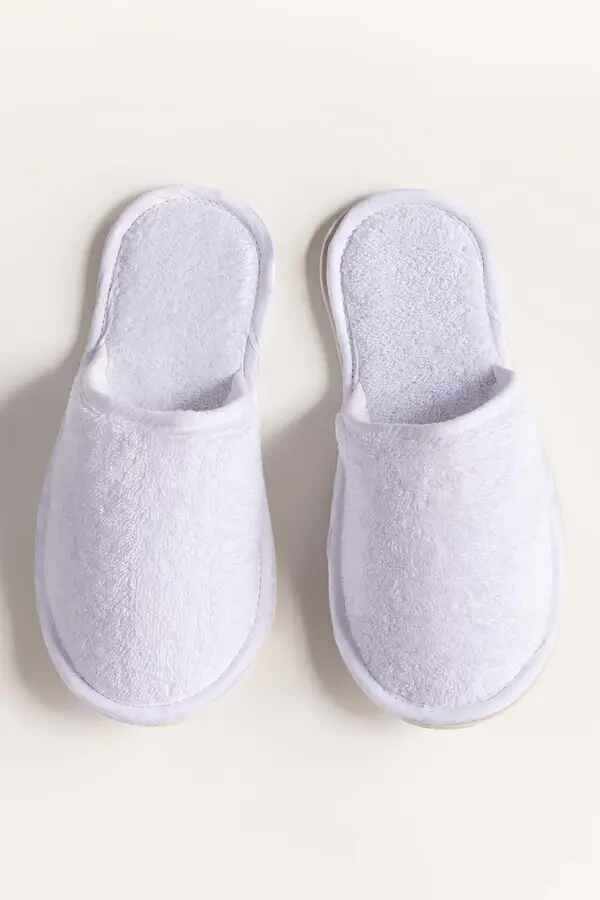 Premium White Terry Slippers for Everyday Relaxation